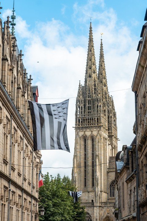 Quimper - La cathédrale gothique Saint-Corentin
